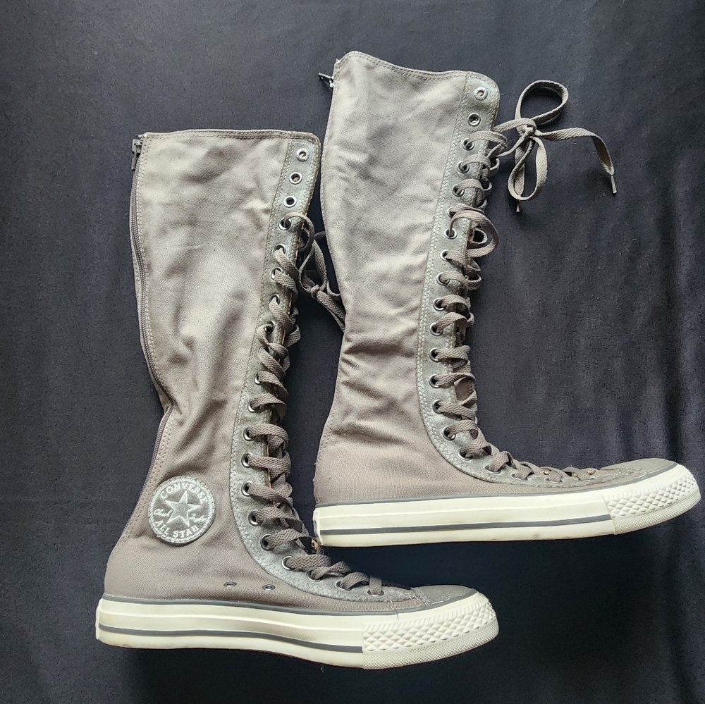 Converse NEW Grey Knee High Chucks Women's Size 8